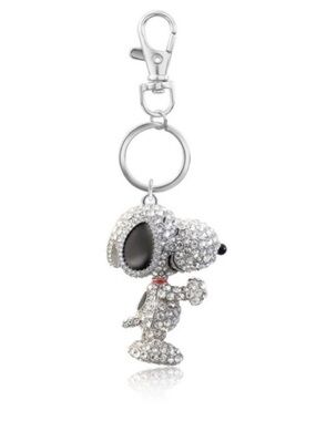 🔥🔥🆕PEANUTS SNOOPY PAVE 3D BLING KEYCHAIN /CLIP ON BAG CHARM/KEYCHAIN